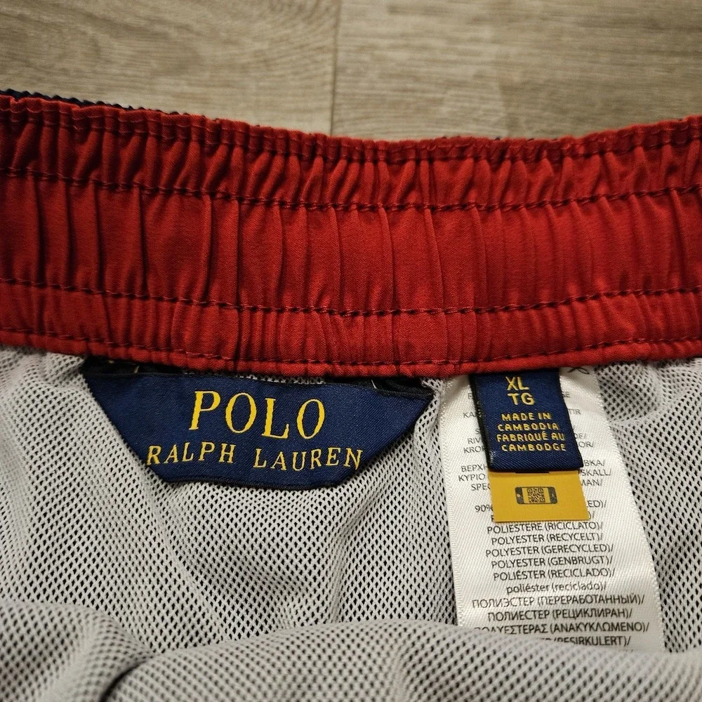 Polo Ralph Lauren 5.75 Inch Traveler Classic Swim Trunk Men XL Blue Pony Stretch